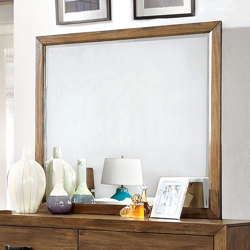Miroir Leeander en bois de pin récupéré