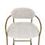 Tabouret de comptoir rembourré Genie, gris perle