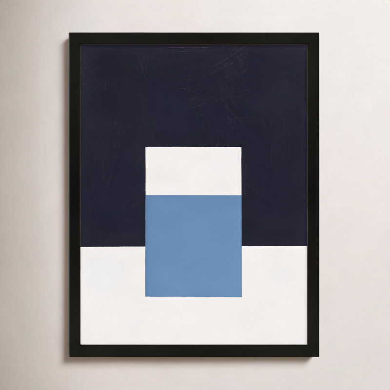 " Square Sky " by Robert Kamnatnik, Black Framed Paper, 30" H x 24" W x 1.25" D
