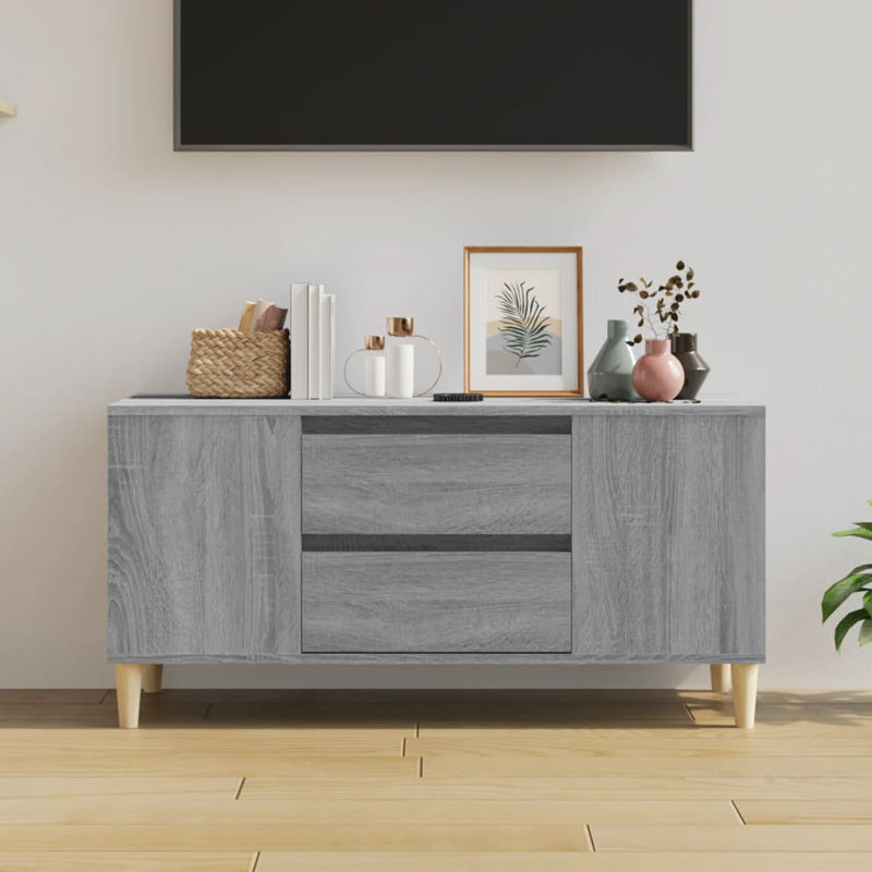 Husam TV Stand for TVs up to 43", Grey Sonoma