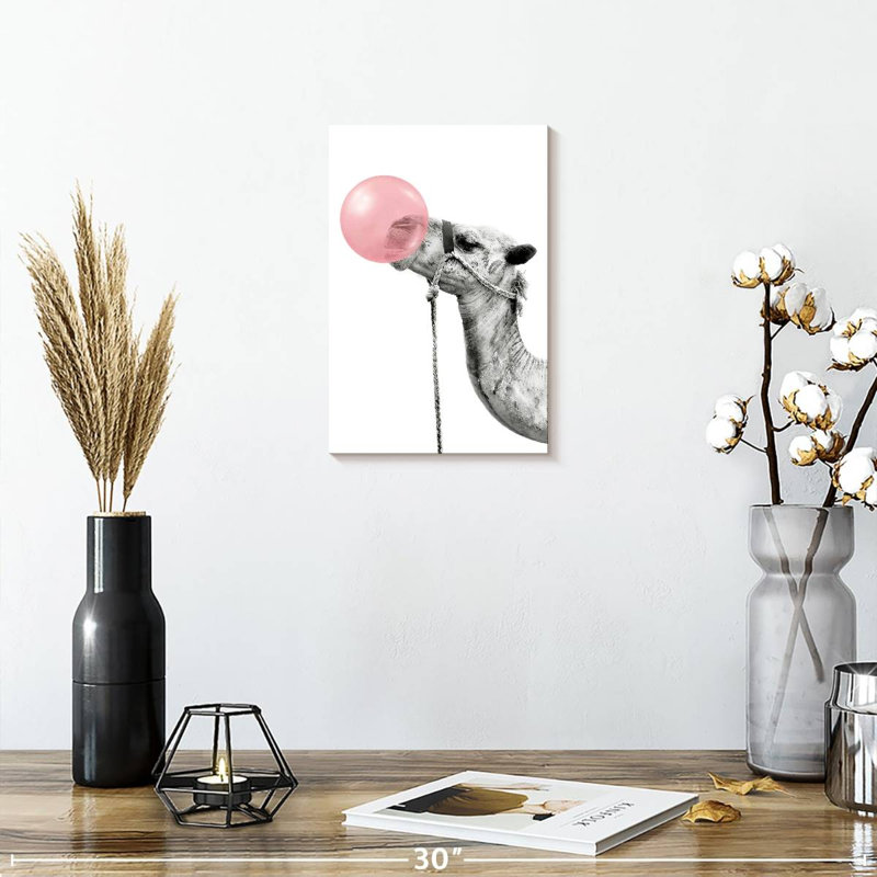 Pop Bubble Gum Camel, 12" H x 8" W
