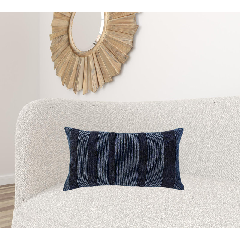 Housse et insert de coussin rectangulaire en coton Rosane