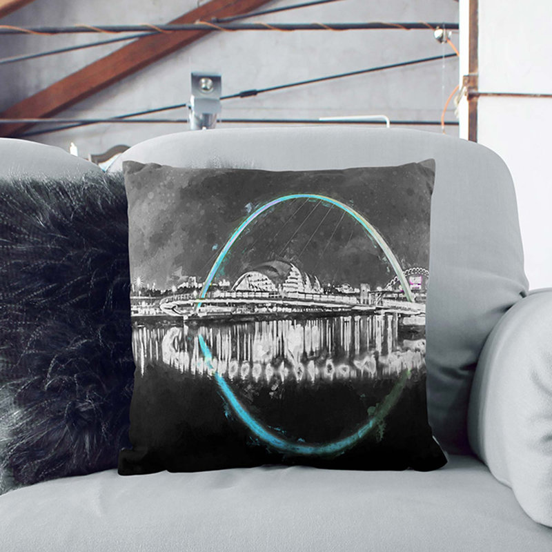 Square Throw Cushion, 40cm H x 40cm W x 15cm D