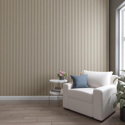 Panneau mural à petites lattes concave à réduction de bruit AcoustixPro 11 po x H 94 1/2 po (paquet de 2)