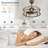 Colp 18'' Classic Farmhouse Caged Ceiling Fan with Lights, Rustic Bladeless Fandelier Reversible Ceiling Fan