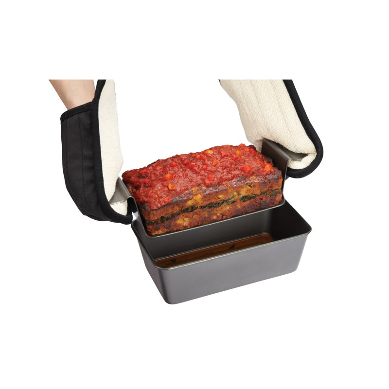Chicago Metallic 2-Piece Non-Stick Healthy Meatloaf Pan