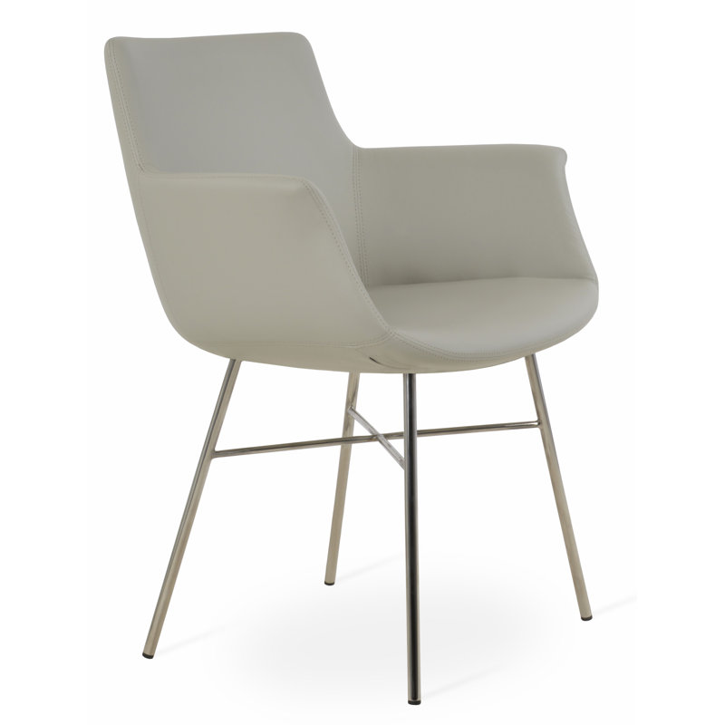 Fauteuil Bottega, Noir, Gris clair