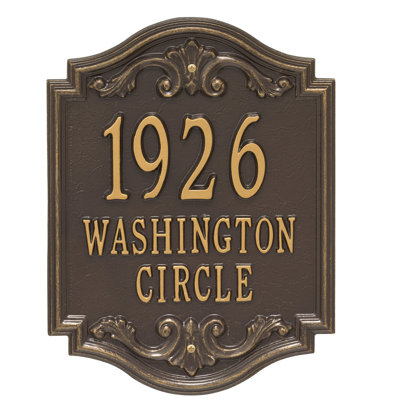 Signature Series 3-Line Wall Address Plaque