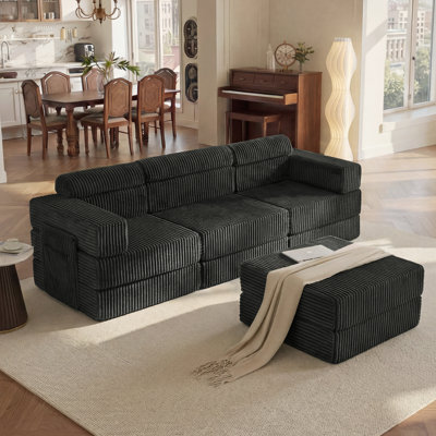Canapé modulaire rembourré en L 4 po Sisler