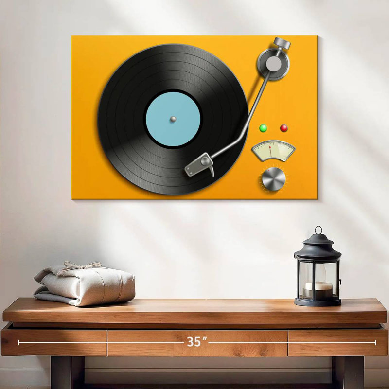 Abarca Retro Record Player, 8" H x 12" W