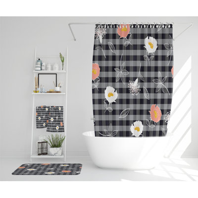 Nazime Polyester Shower Curtain Set