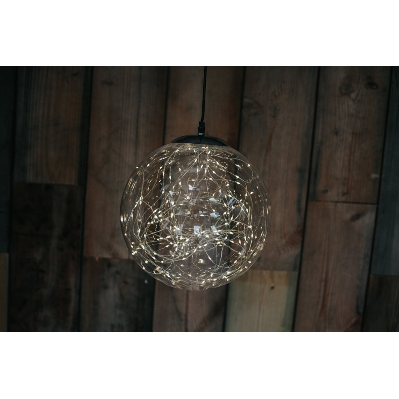 30cm Lighted Bauble, Silver