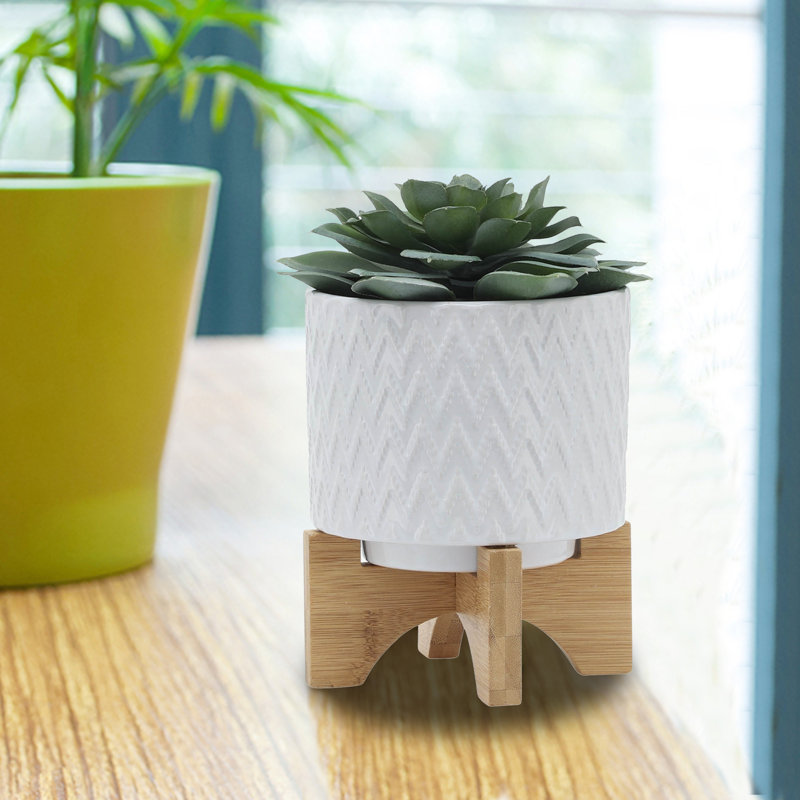Brooklen Pot Planter, 8" H x 6" W x 6" D