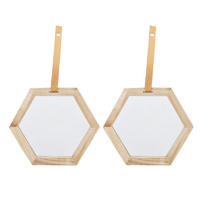 Miroir hexagonal, 2 pièces