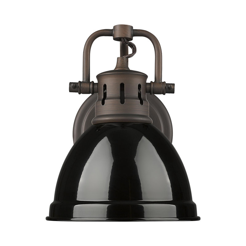 Meuble-lavabo 1 lumière Brianni, Noir, noir, noir, noir, Bronze huilé
