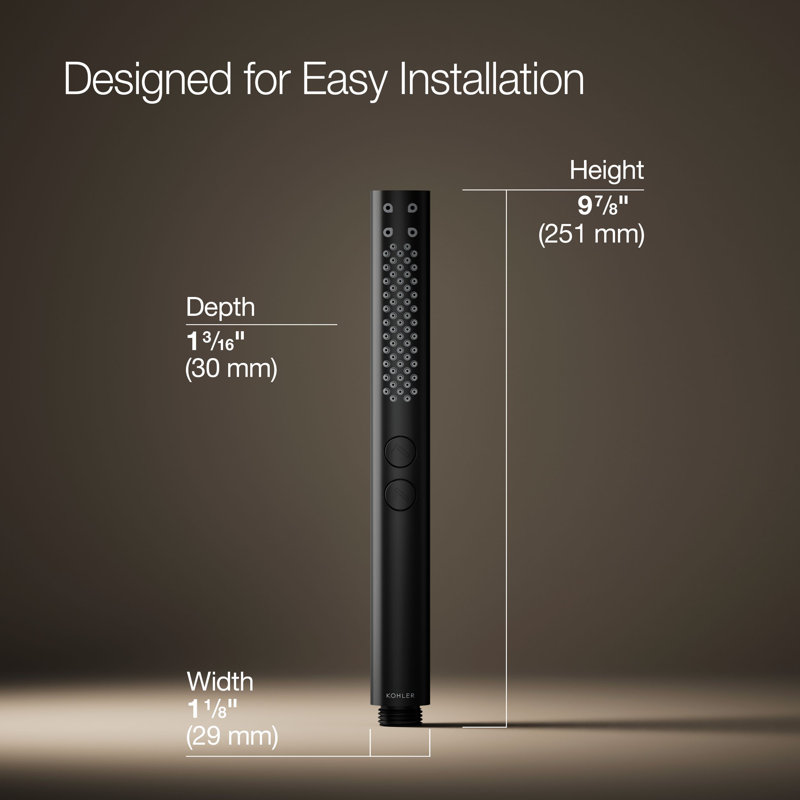 Shift Round 2.5 Gpm Multifunction Handshower with Katalyst Air-induction Technology, Matte Black