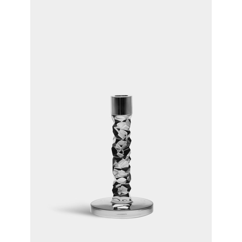 Carat Crystal Tabletop Candlestick, 7.2" H x 4" W x 4" D