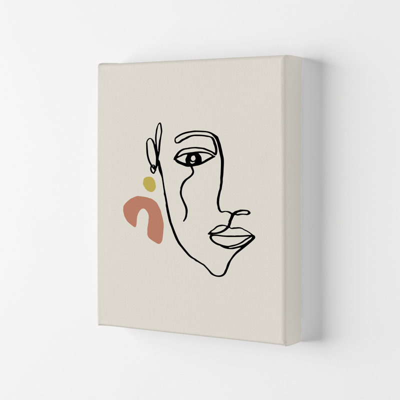 Boho Face With Earrings Sketch 2 by Planeta444 - Print, No Framed, 30cm H x 21cm W x 1cm D
