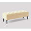 Alyana Wide Tufted Rectangle Ottoman Storage Bench - Upholstery Velvet Shoe Bench with Turned Wooden Legs-326681126-325840193
