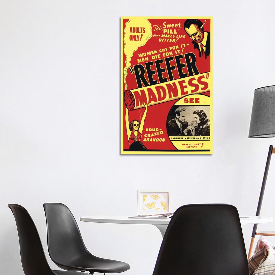 Leinwandbild Reefer Madness Film Poster von Radio Days