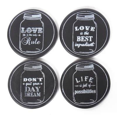 Ensemble de 4 sous-verres bouteilles