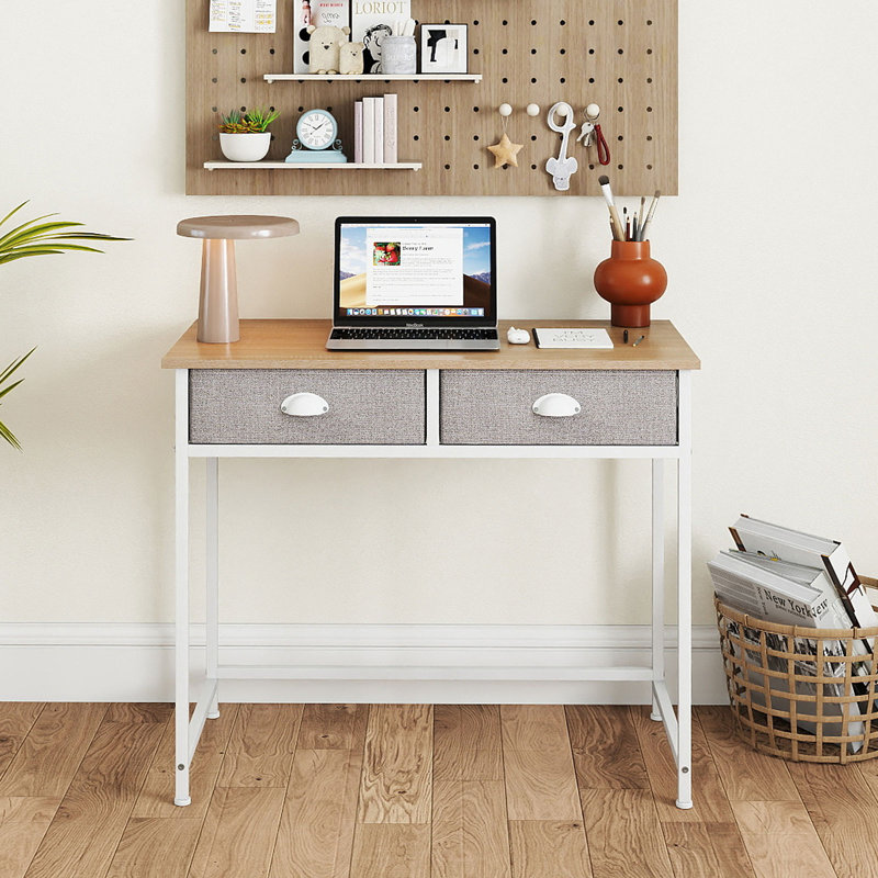 Metal Base Computer Desk, Yellow