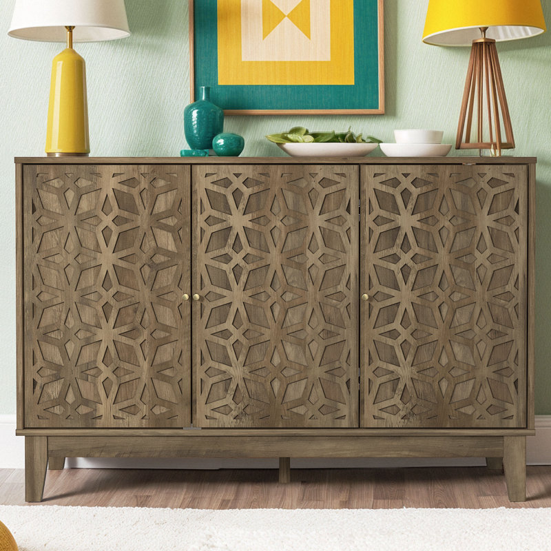 Trosclair 45.94'' Sideboard Buffet, Knotty Oak