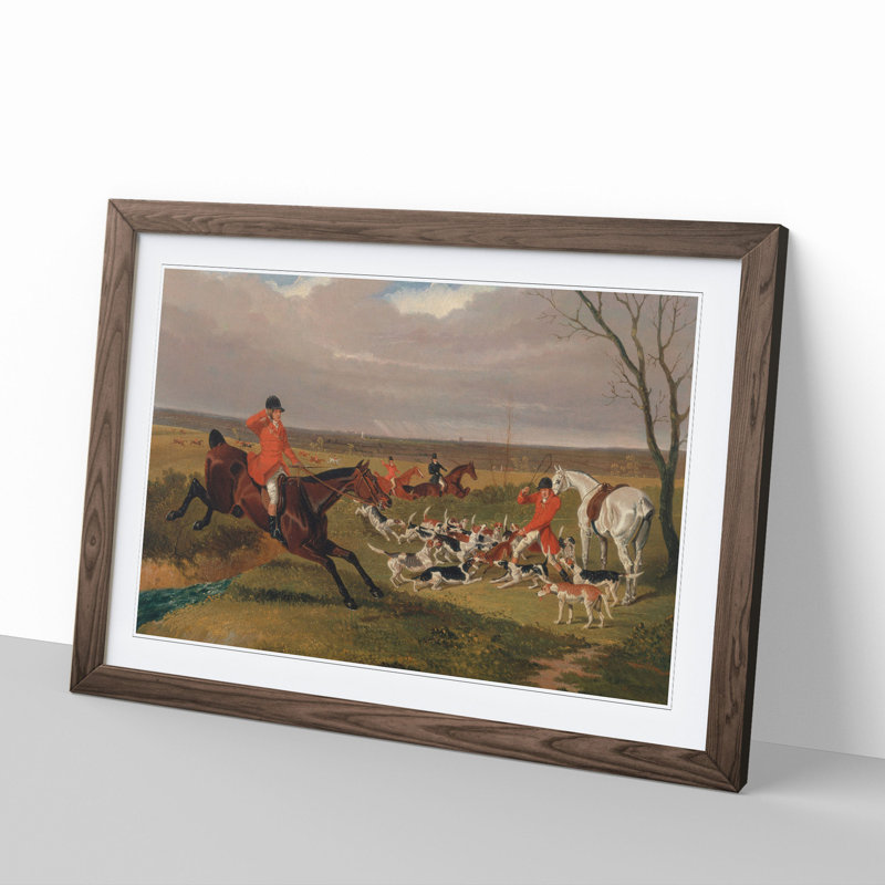 The Suffolk Hunt Vol.1 by John Frederick Herring - Framed Print, 27cm H x 36cm W x 2cm D, Walnut Framed