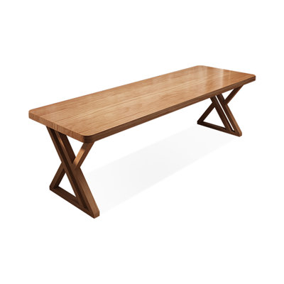 Bureau d'écriture rectangulaire en bois massif brun clair