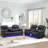 Challenger Modern LED Power Recliner Set With Bluetooth Speakers And USB Ports, Perfect For Contemporary Living-1261646891