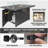 Hokku 25" H X 43.3" W Aluminum Propane Gas Outdoor Fire Pit Table with Lid  50,000 BTU
