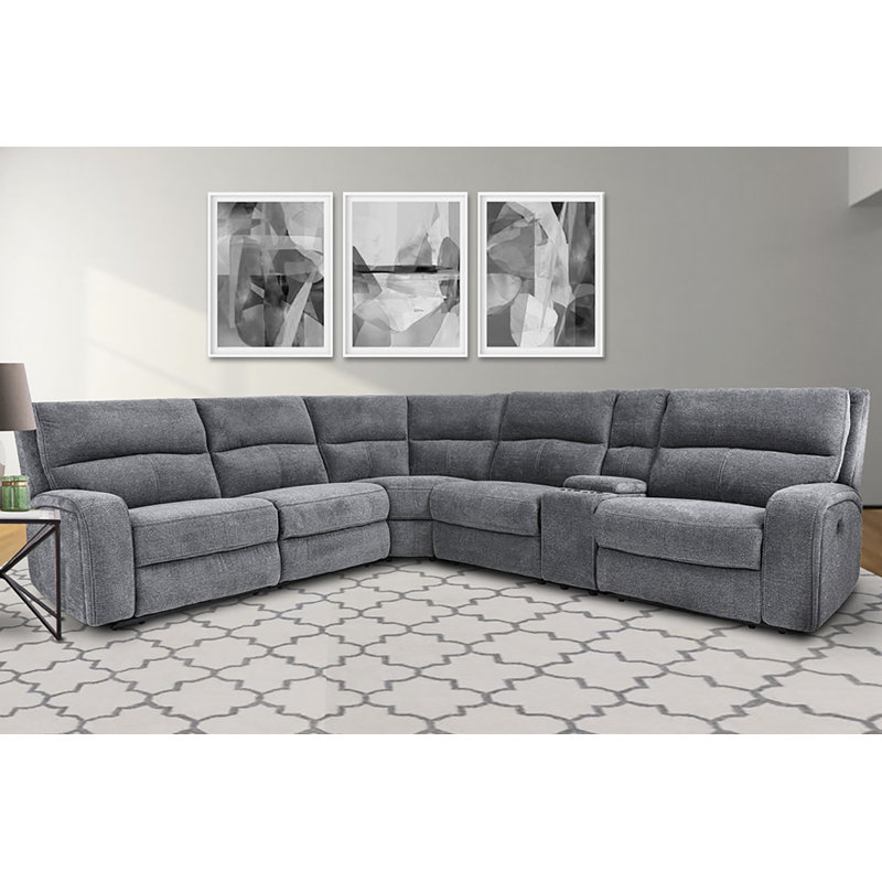 Canapé modulaire Polla, Gris Bizmark