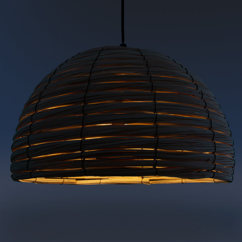 Potlatch 1 - Light Dome Pendant, Natural, White