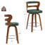Tabouret de comptoir pivotant rembourré avec structure en bois manufacturé Deshunda-1979614895