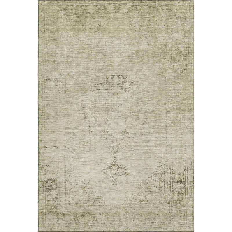 Premium Machine Washable Kiyondrea Beige Rug, Rectangle 10' x 14'