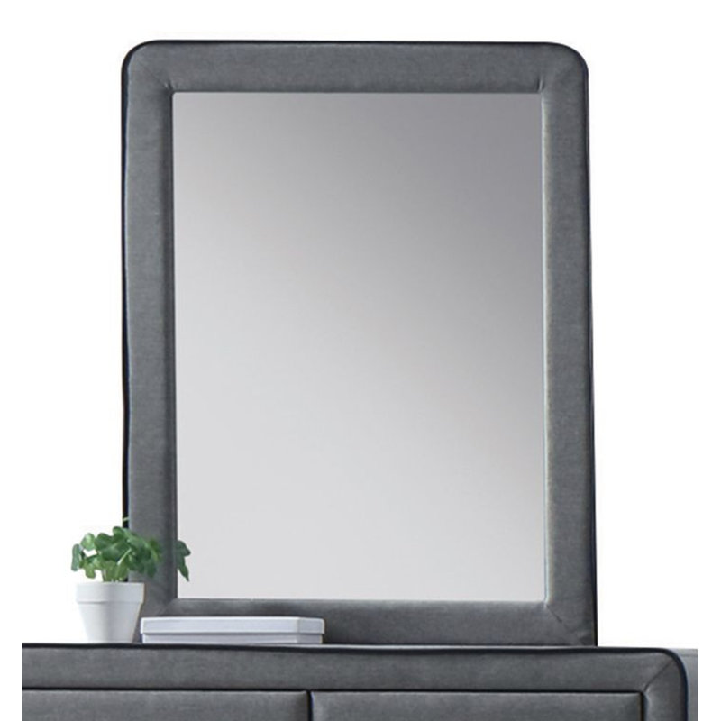 Miroir mural élégant avec garniture rembourrée Jagger