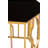 Gold and Black Hexagonal Side Table