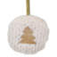 Ensemble de 2 décorations en forme d'étoile et d'arbre de Noël crème et beige 3,5 po