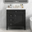 Meuble-lavabo 30 po avec lavabo supérieur, meuble-lavabo moderne avec 2 tiroirs et un tiroir basculant, meuble-lavabo simple-115688296