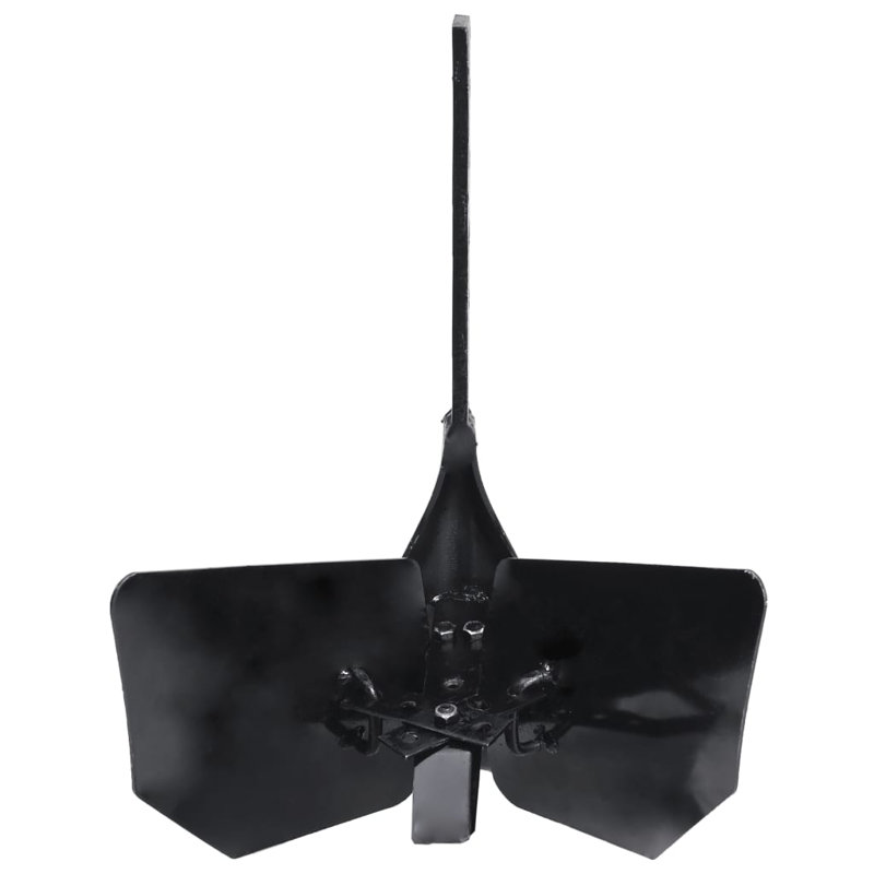  Tiller Plough Attachment Black Metal Medium