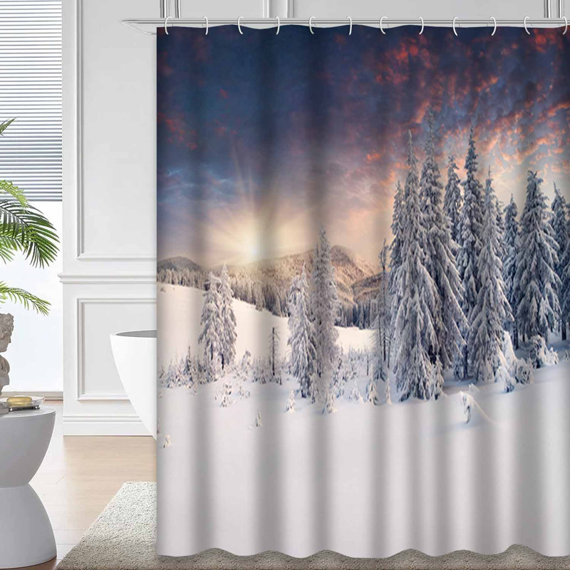 Magnifique rideau de douche avec 12 crochets, L 72 po x l 72 po
