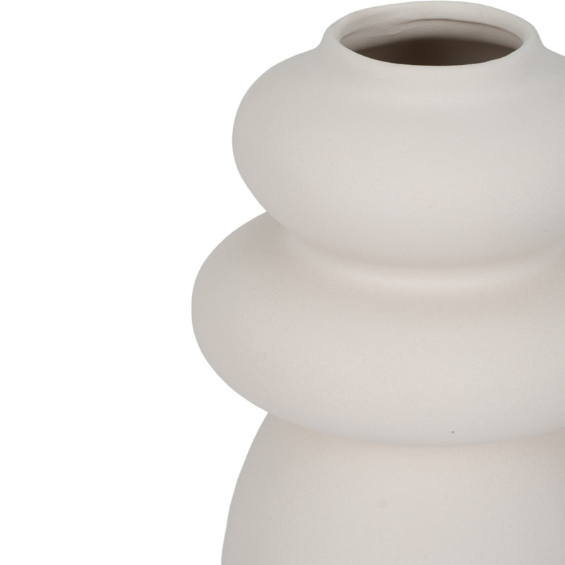 Vase en céramique ivoire - fantaisie, blanc, couleur unie, céramique, élégance intemporelle pour un décor moderne