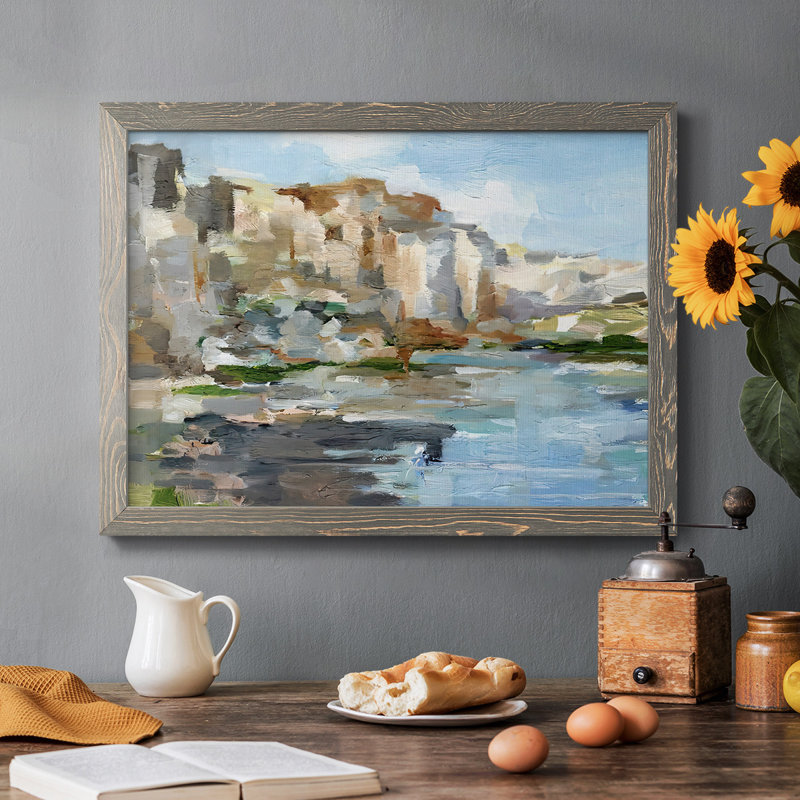 Western Cliff I, reproduction d'art sur toile, Gris, H 22 po x l 32 po x P 1,5 po