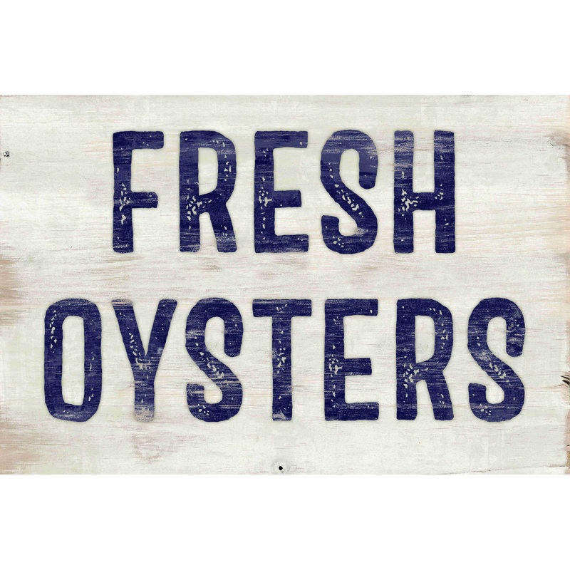 Fresh Oysters - Art textuel sur toile tendue, H 32 po x l 48 po