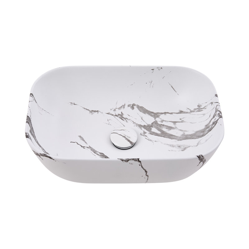 Metro Lane 32mm L x 46mm W Hydrographic Printing Ceramic Rectangular Sink