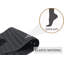 Tapis de bain antidérapant avec ventouses 28 po x 16 po noir