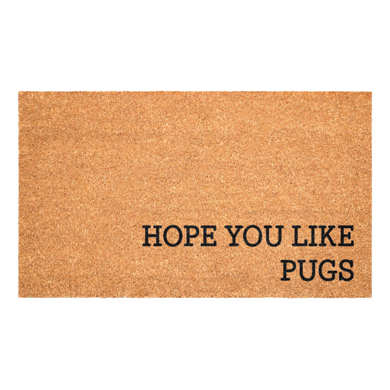 Hope You Like Pugs Doormat, 17"x29", 17" x 29", Pugs