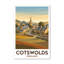 Cotswolds, England - Romantic Travel Poster Of Honey-Stone Villages And Rolling Hills. Giclée Print On Wrapped Canvas. Wall Art, Home Decor - Regions & Scenic Areas, England - Wrapped Canvas Print-267679720