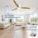 Kemp 52'' 3 -Blade LED Flush Mount Ceiling Fan with Remote Control and Light Kit Included