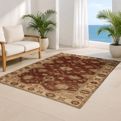 Tapis intérieur et extérieur brun Overdyed